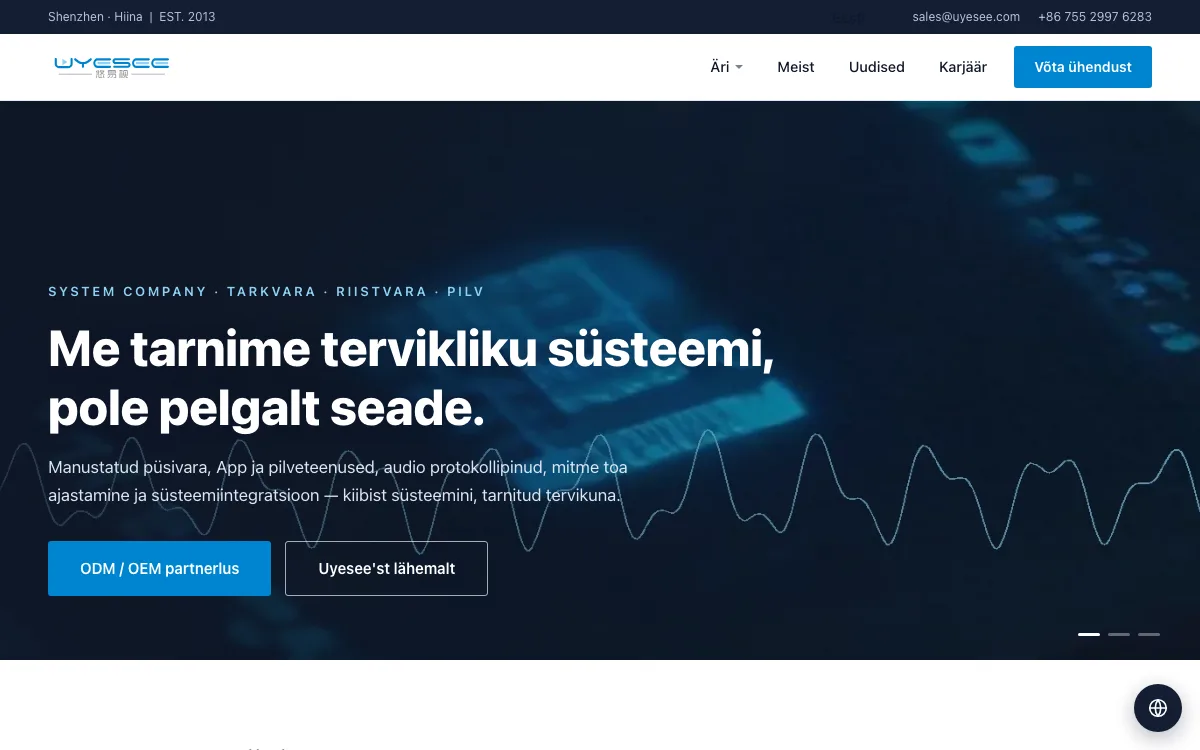 uyesee.com uus mitmekeelne veebileht on nüüd kasutusel