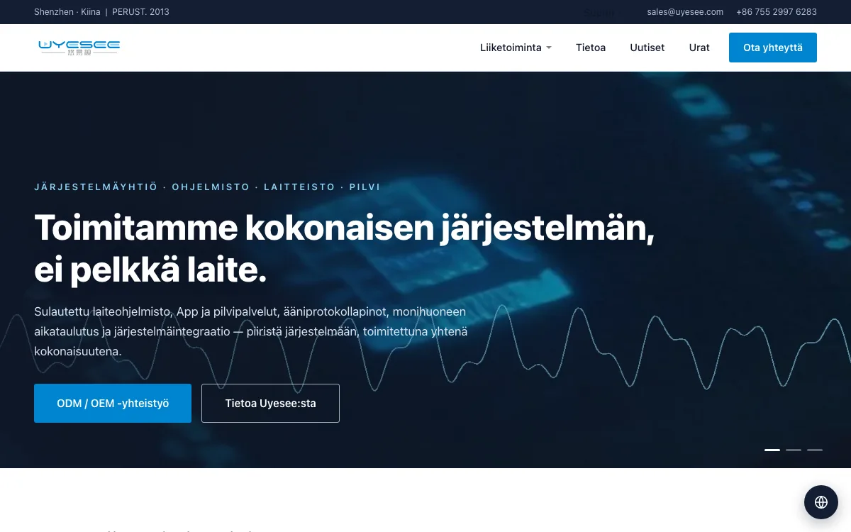 uyesee.com-monikielinen verkkosivusto on nyt käytössä