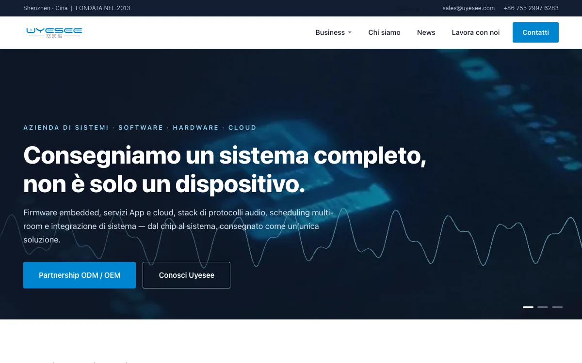 Il nuovo sito multilingue uyesee.com è online