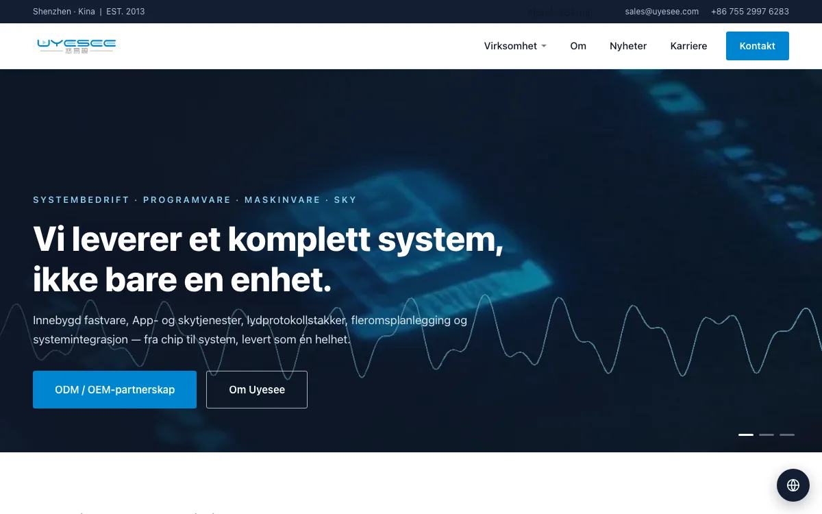 uyesee.com flerspråklig nettside offisielt lansert