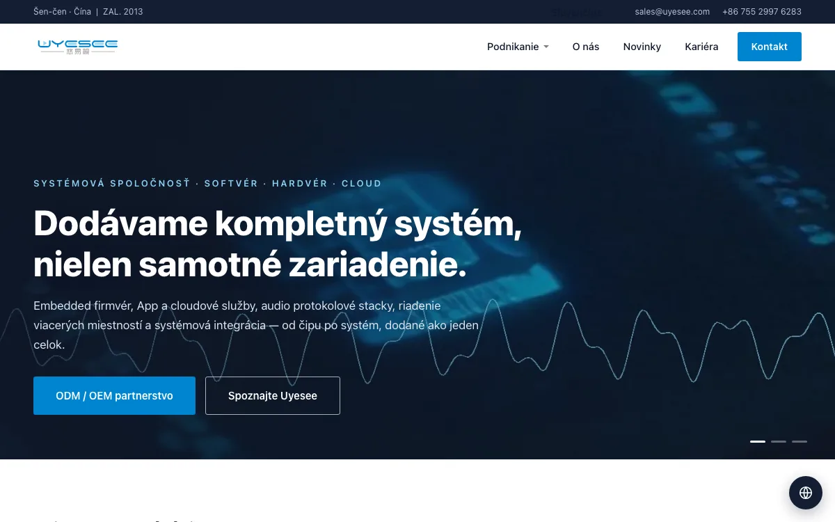 Nová viacjazyčná webstránka uyesee.com je spustená